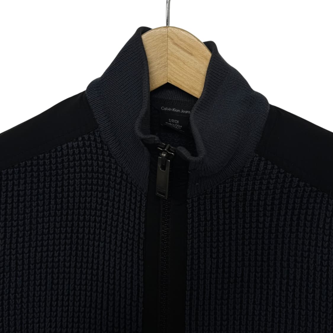 캘빈클라인 풀오버 와플 니트집업 상품이미지2