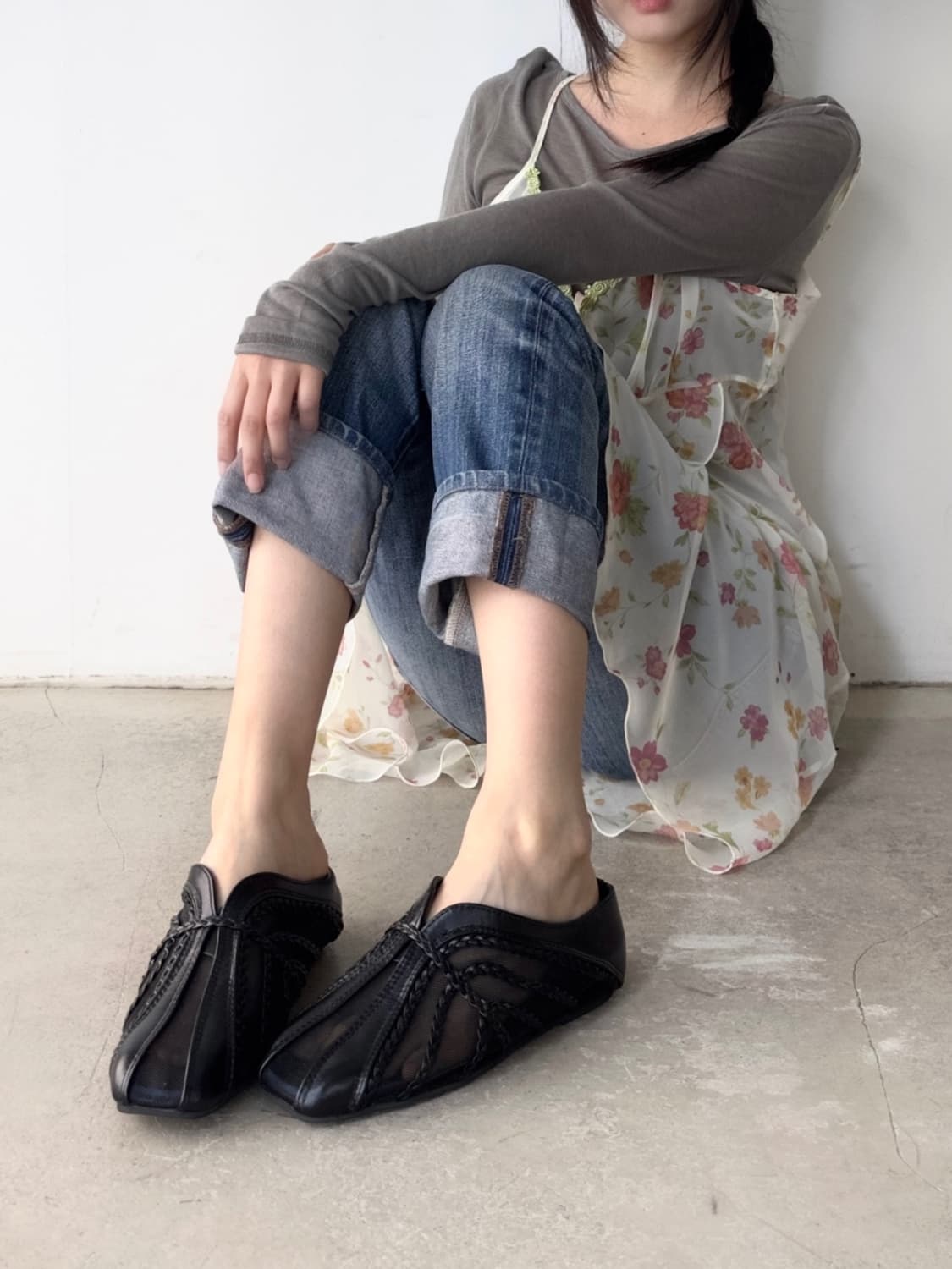 Night twist mesh mule / black 상품이미지3