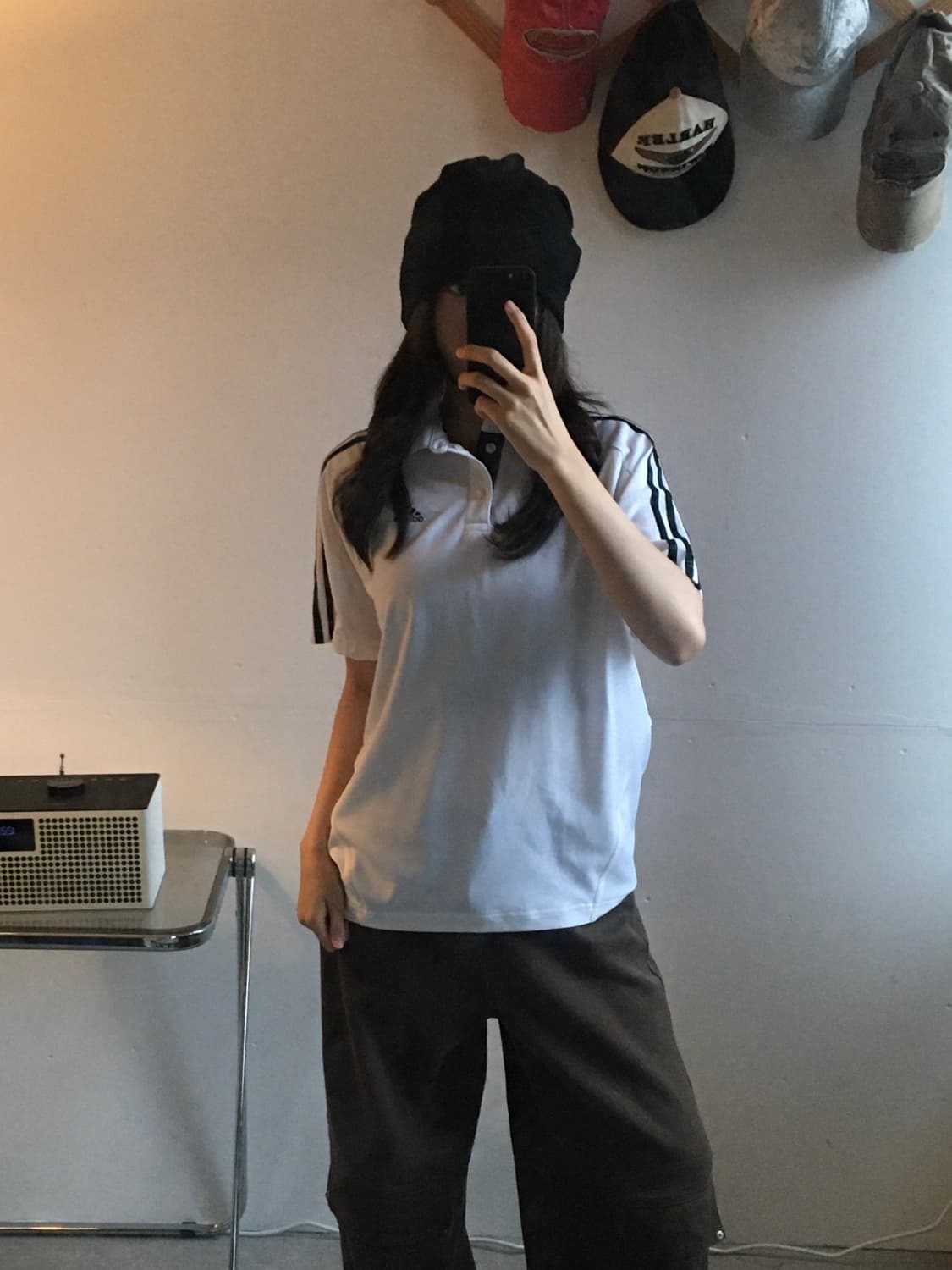 아디다스 삼선로고 사이드라인 카라 반팔티 상품이미지1