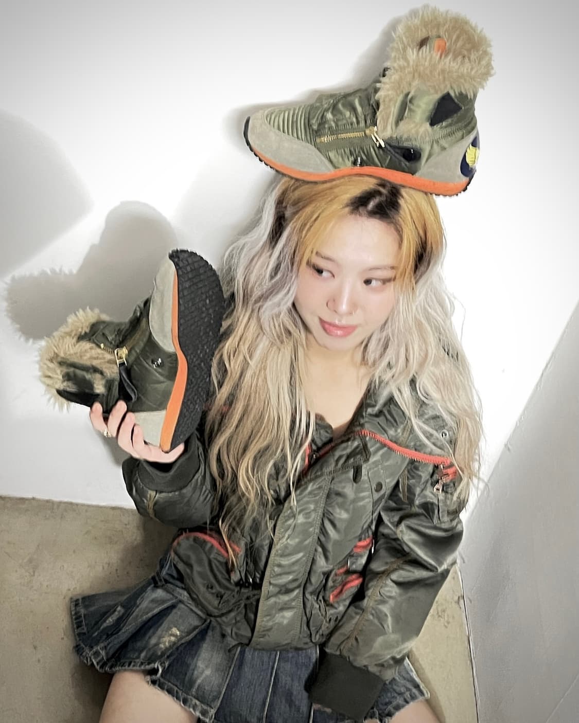 캐피탈 퍼 디테일 ma-1 스니커즈 상품이미지2