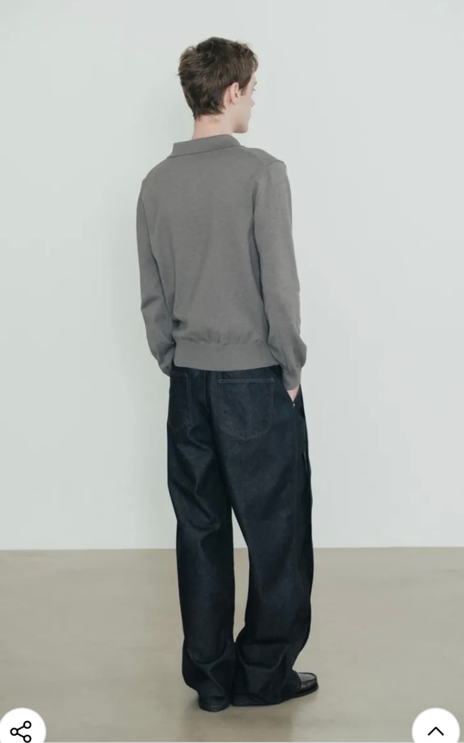 (m) 신앤리 루어 니트 폴로 셔츠 그레이 상품이미지4