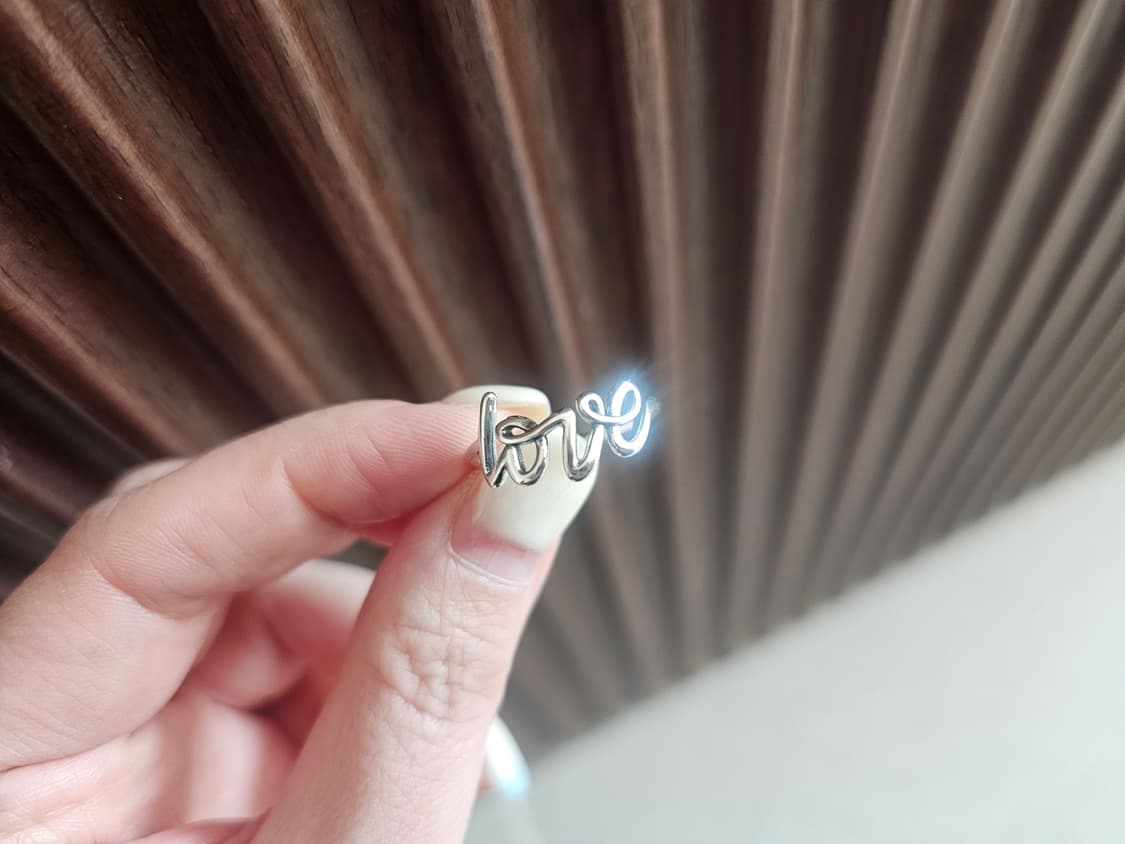 실버 LOVE 레터링 반지 상품이미지4