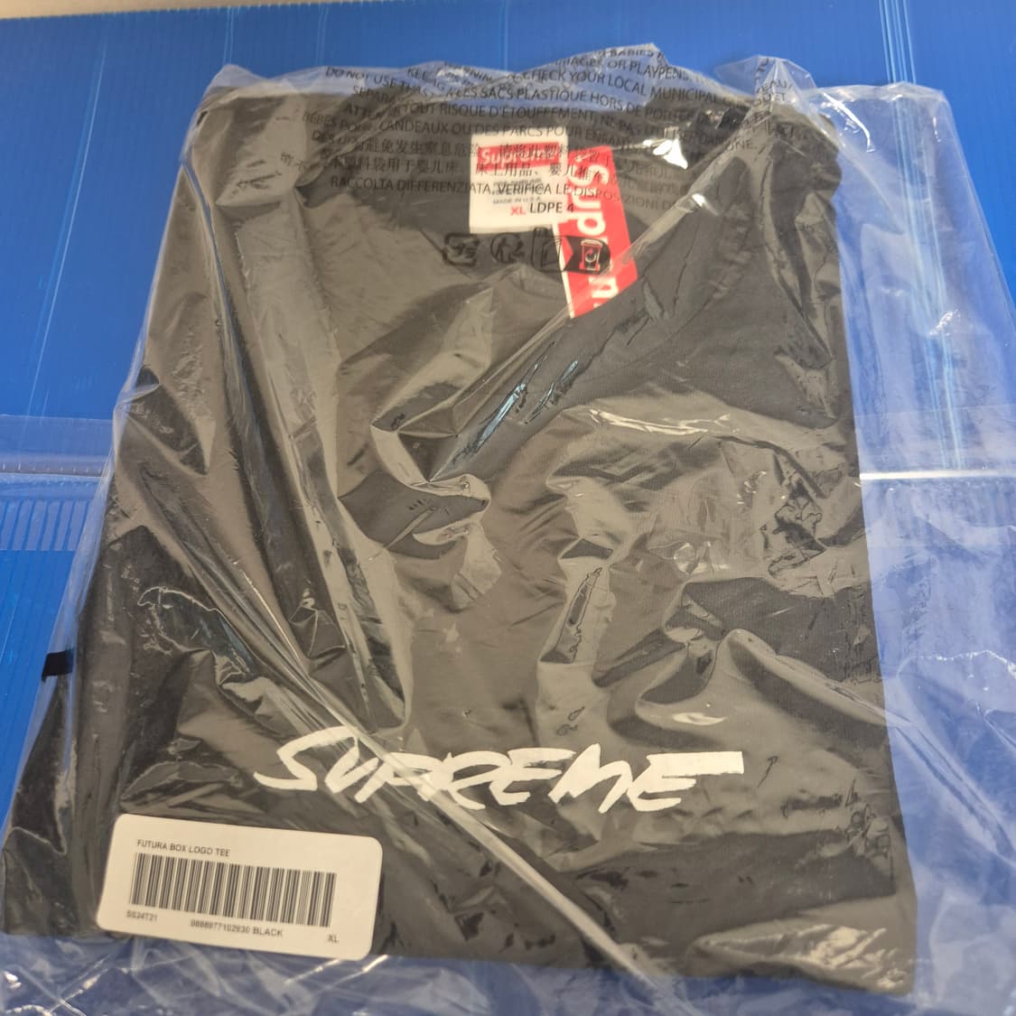 슈프림 나이키 퓨추라 티셔츠 XL 새상품 블랙 상품이미지1