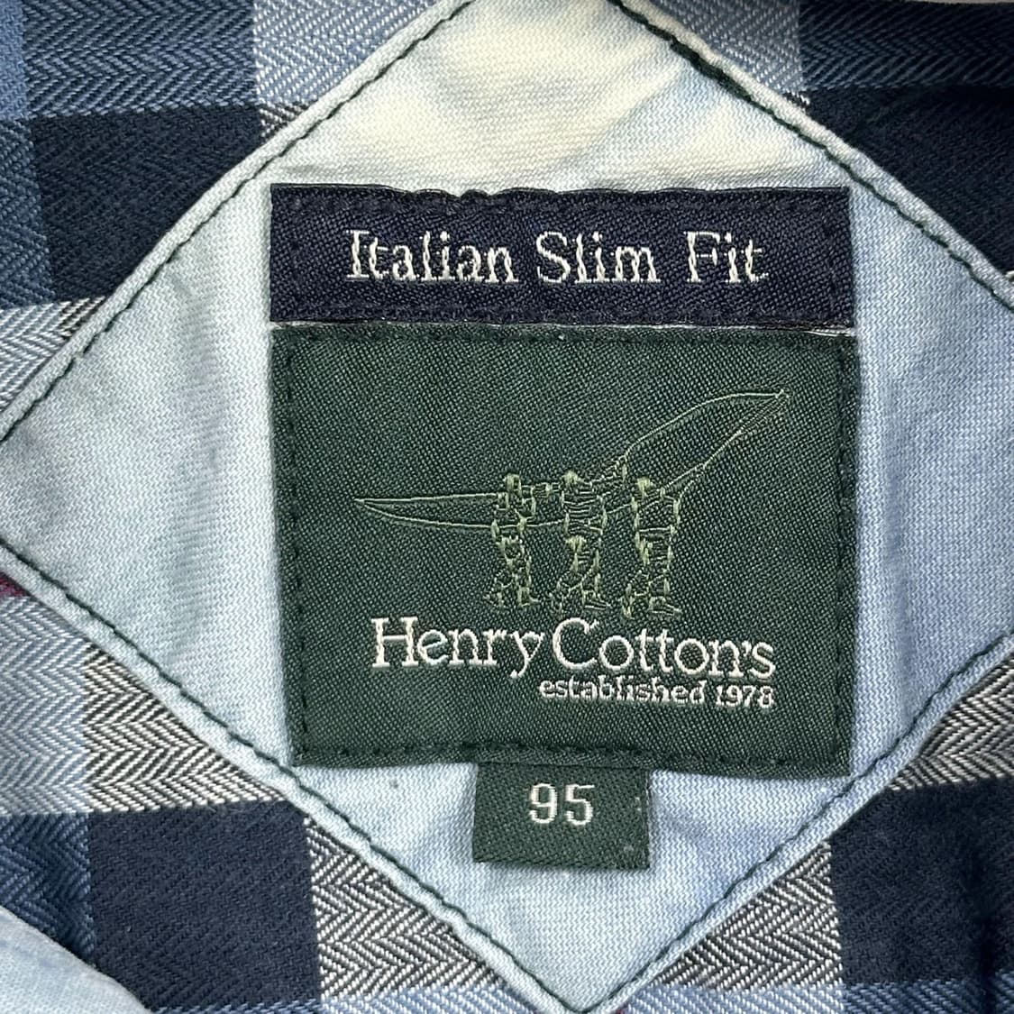 헨리코튼 클래식 이탈리안 슬림 체크셔츠 (M) 상품이미지5