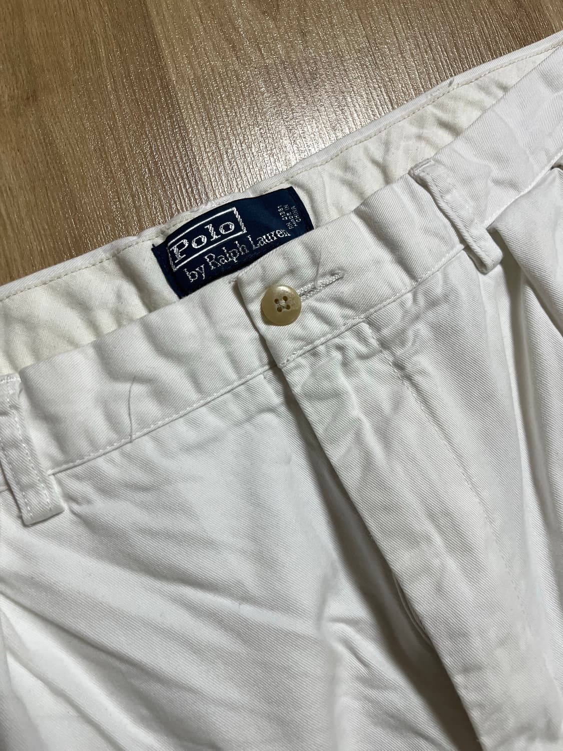 폴로 랄프로렌  투턱 화이트 면바지 상품이미지2