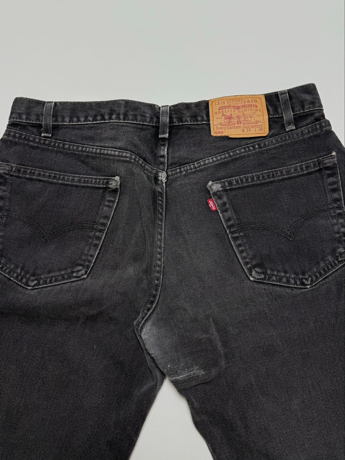 00s usa 리바이스 550 흑청 데님팬츠 36x30 상품이미지6