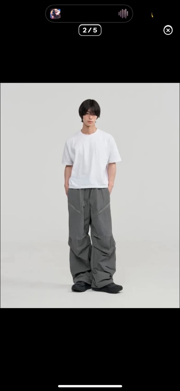 CTR X 주앙옴므 더블 레이어드 나일론 팬츠 (그레이) M 상품이미지2