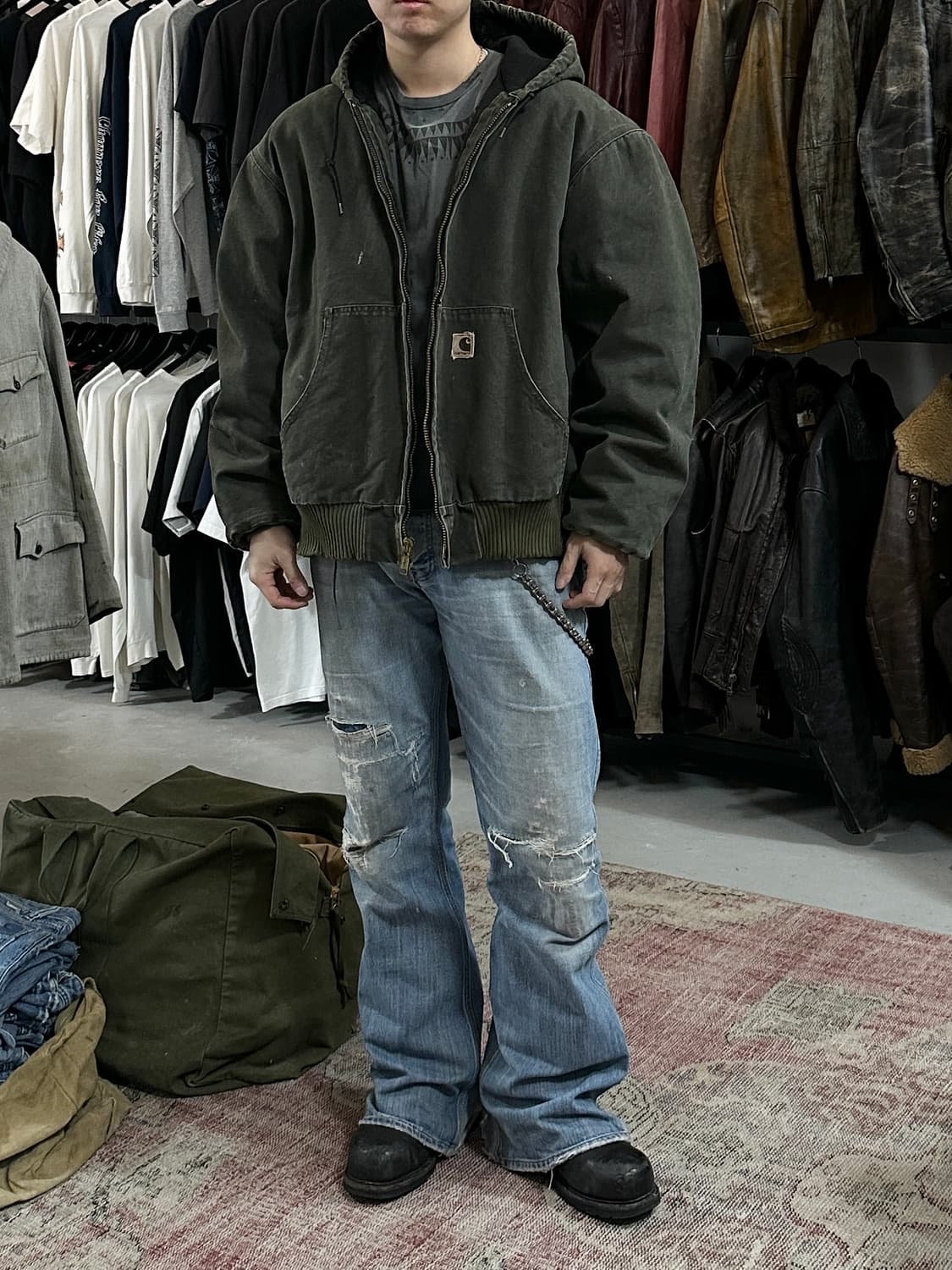 00’s OG 칼하트 J130 액티브 자켓 칼하트 MOS 후드자켓 상품이미지2