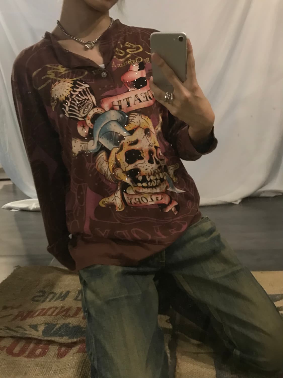 Ed Hardy Burgundy Long Sleeve 상품이미지6