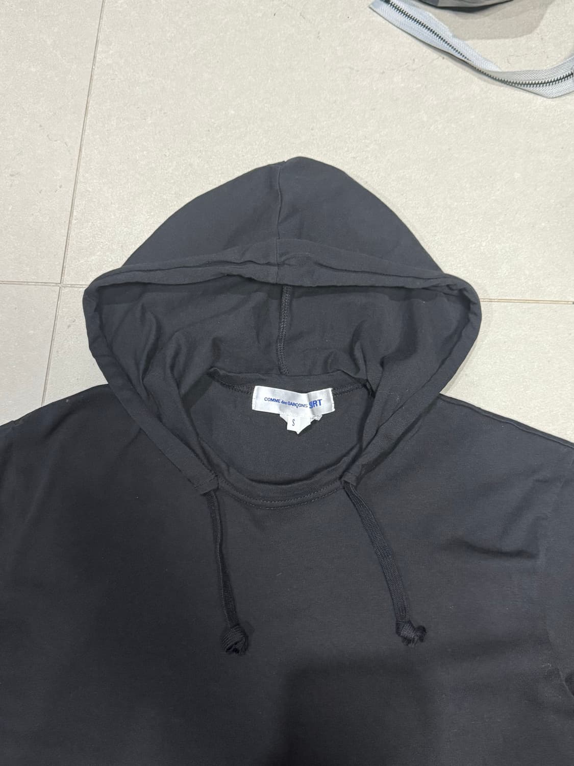 꼼데가르송 후드 결합 레이어드용 후드티 반팔 티셔츠 상품이미지2