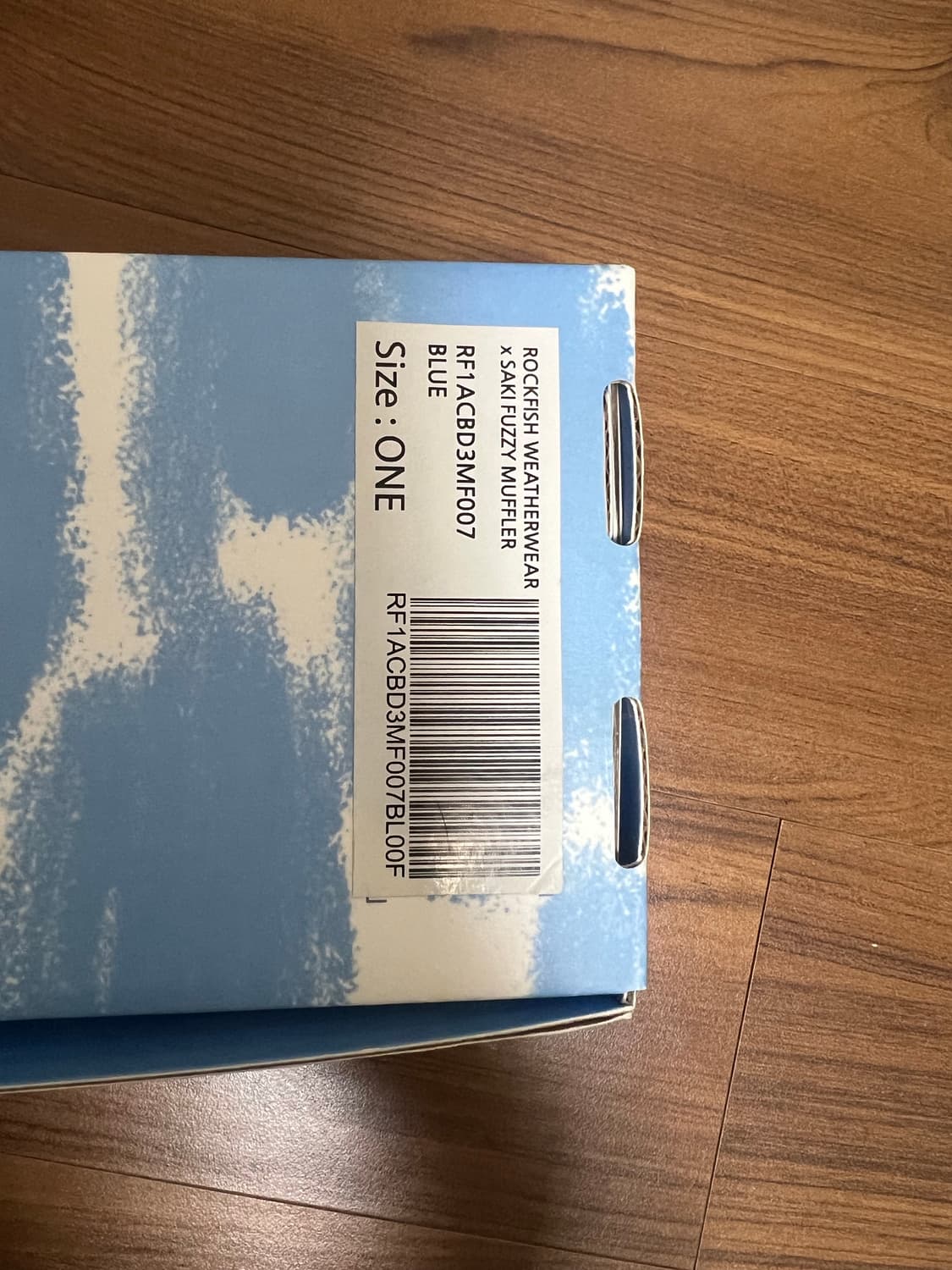 락피쉬웨더웨어 퍼지 머플러 X SAKI 콜라보 목도리 블루 하늘색 상품이미지2