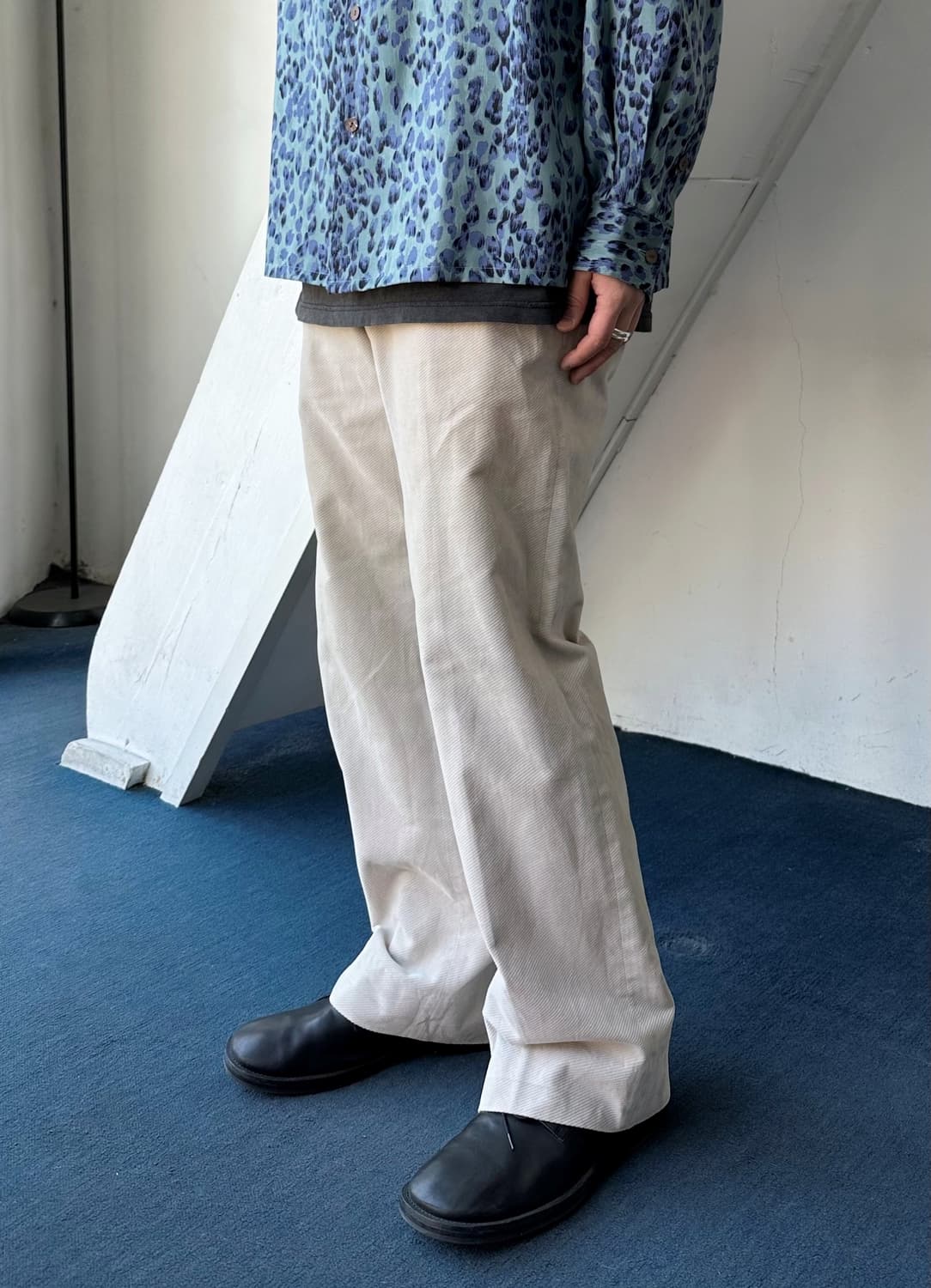 Cord design no tuck wide pants 상품이미지6