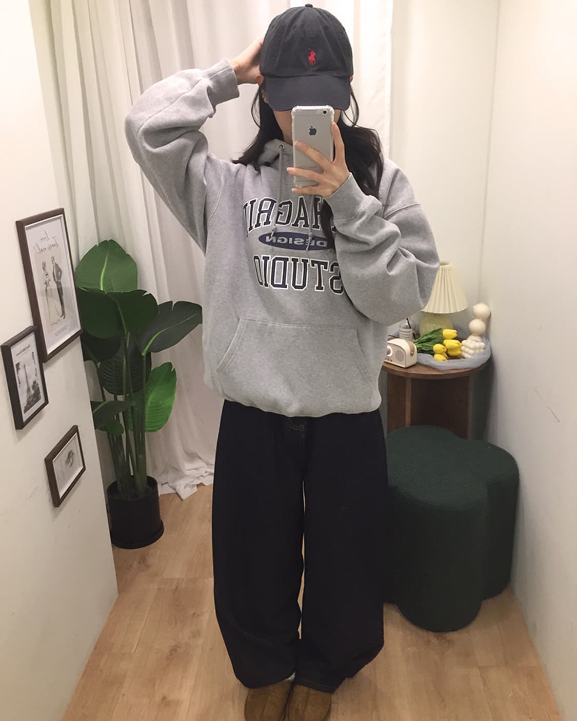 공용 마하그리드 스웻후드티 100~105 상품이미지2