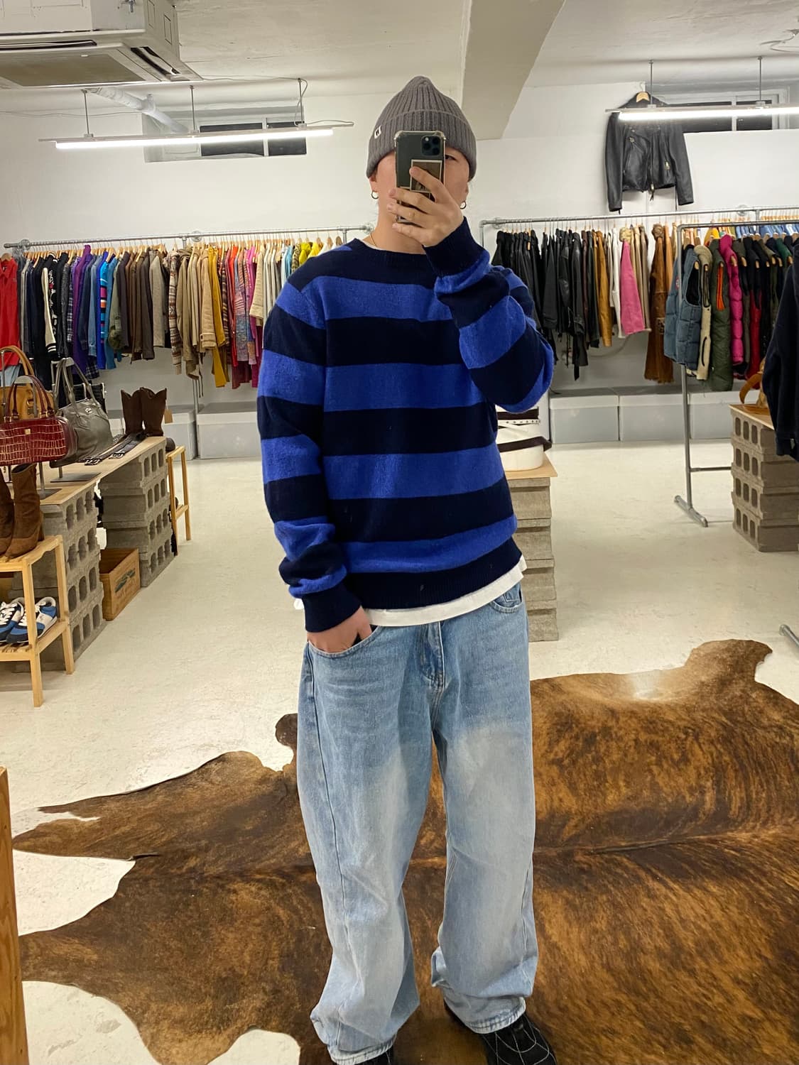 BEAMS stripe knit 빔즈 보더 스트라이프 니트 상품이미지2