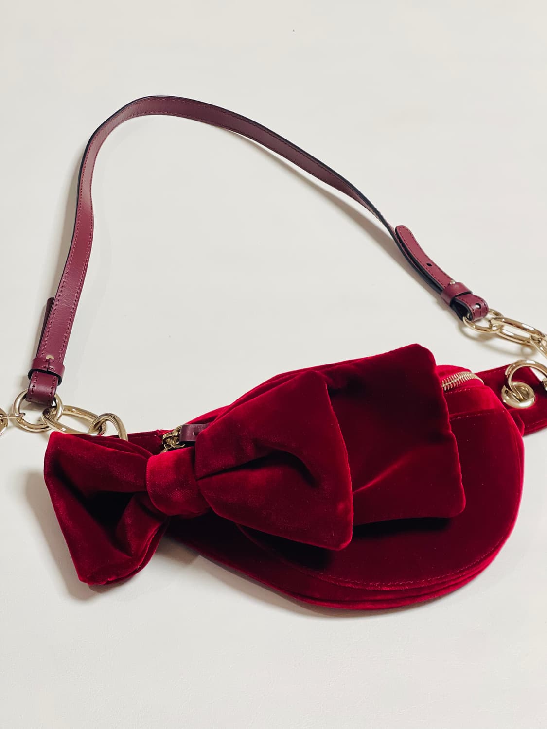 새상품) 레드 발렌티노 빅리본 벨벳 클러치 백 실물이 더 예쁘고 고급져요 상품이미지8