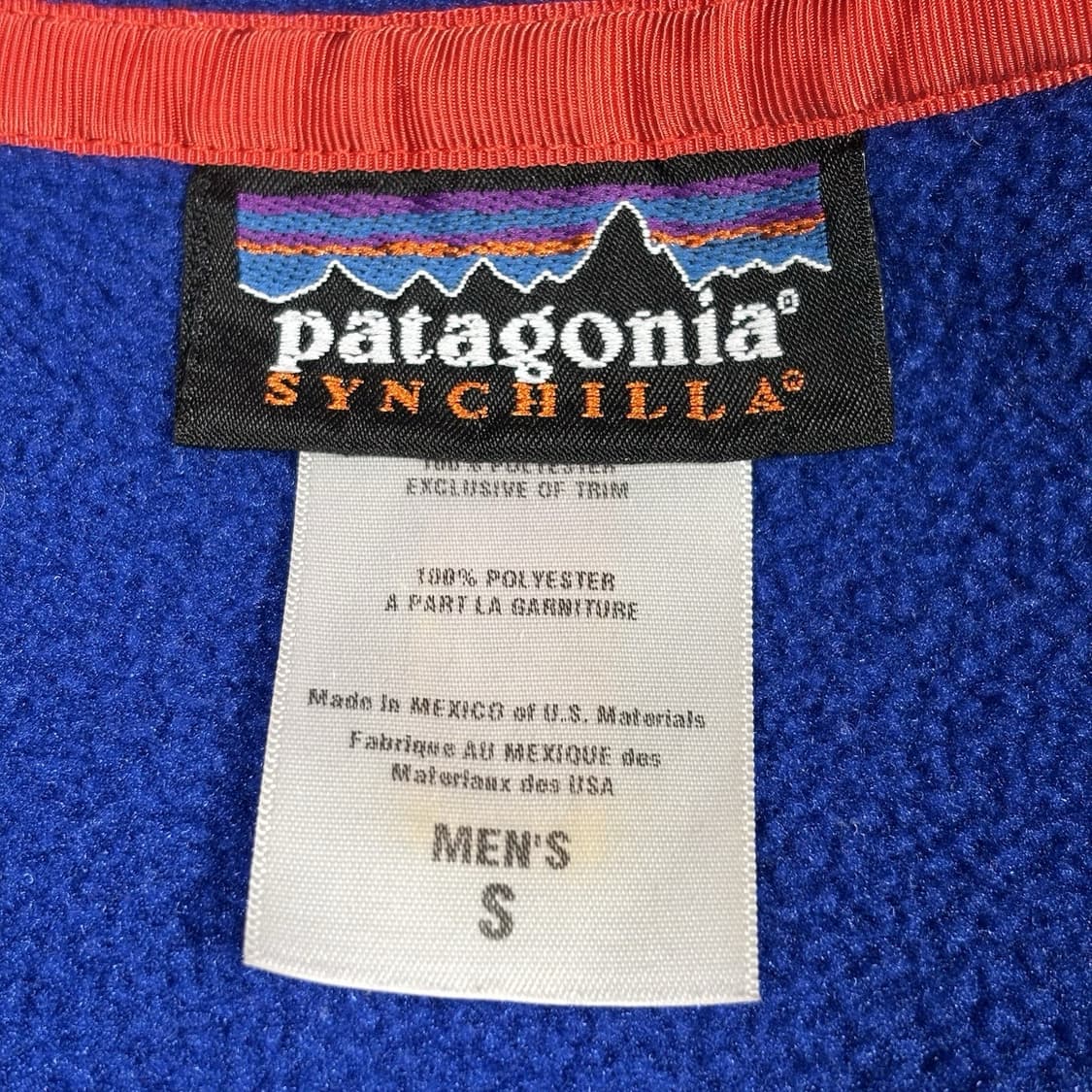 11FW 파타고니아 신칠라 스냅-T 파란색/녹색 멕시코 상품이미지3