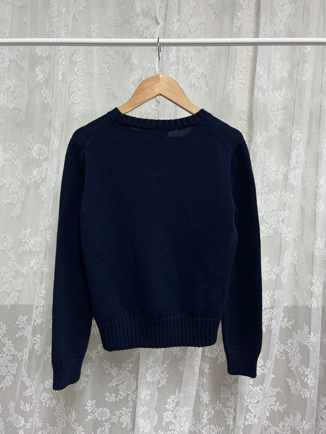 XS) 폴로 랄프로렌 신형 코튼 니트 네이비 상품이미지2