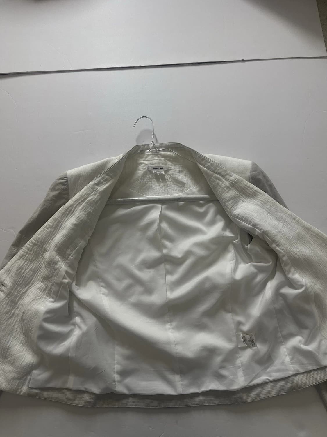 헬무트 랭 컬러블록 린넨 믹스 노칼라 블레이저 자켓 상품이미지4