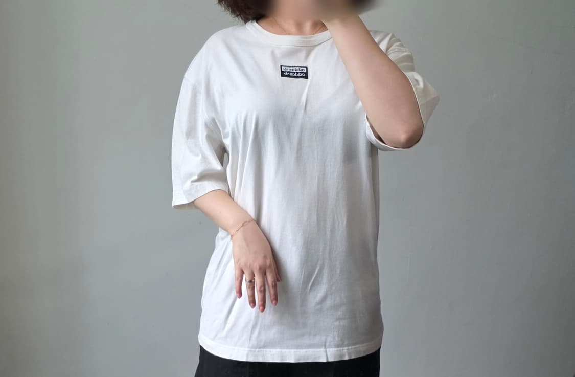 [프립]아디다스 오리지널스 트레포일 더블 로고 반팔 티셔츠 (아이보리) 상품이미지1