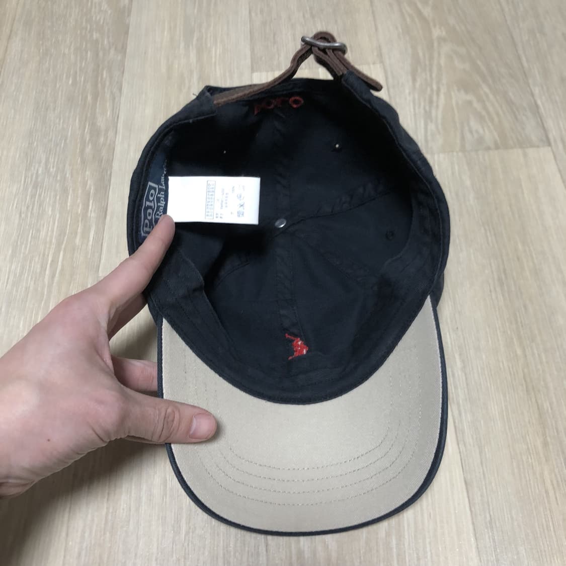 (ONE SIZE) 90's 폴로 랄프로렌 POLO 레더 스트랩 볼캡 상품이미지7