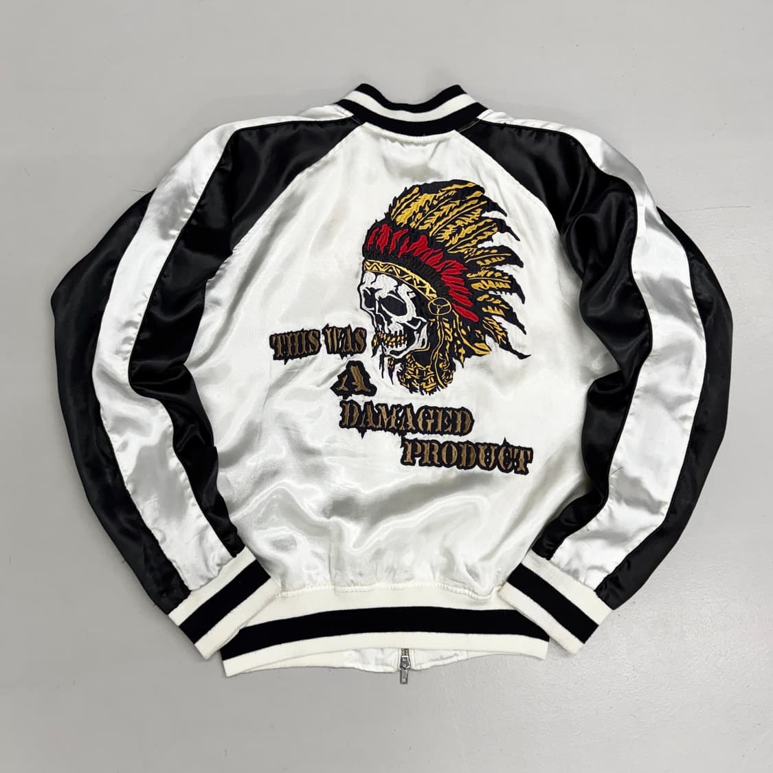 글래드뉴스 제팬 스컬 해골 자수 락 펑크 오리엔탈 스카쟌 상품이미지3