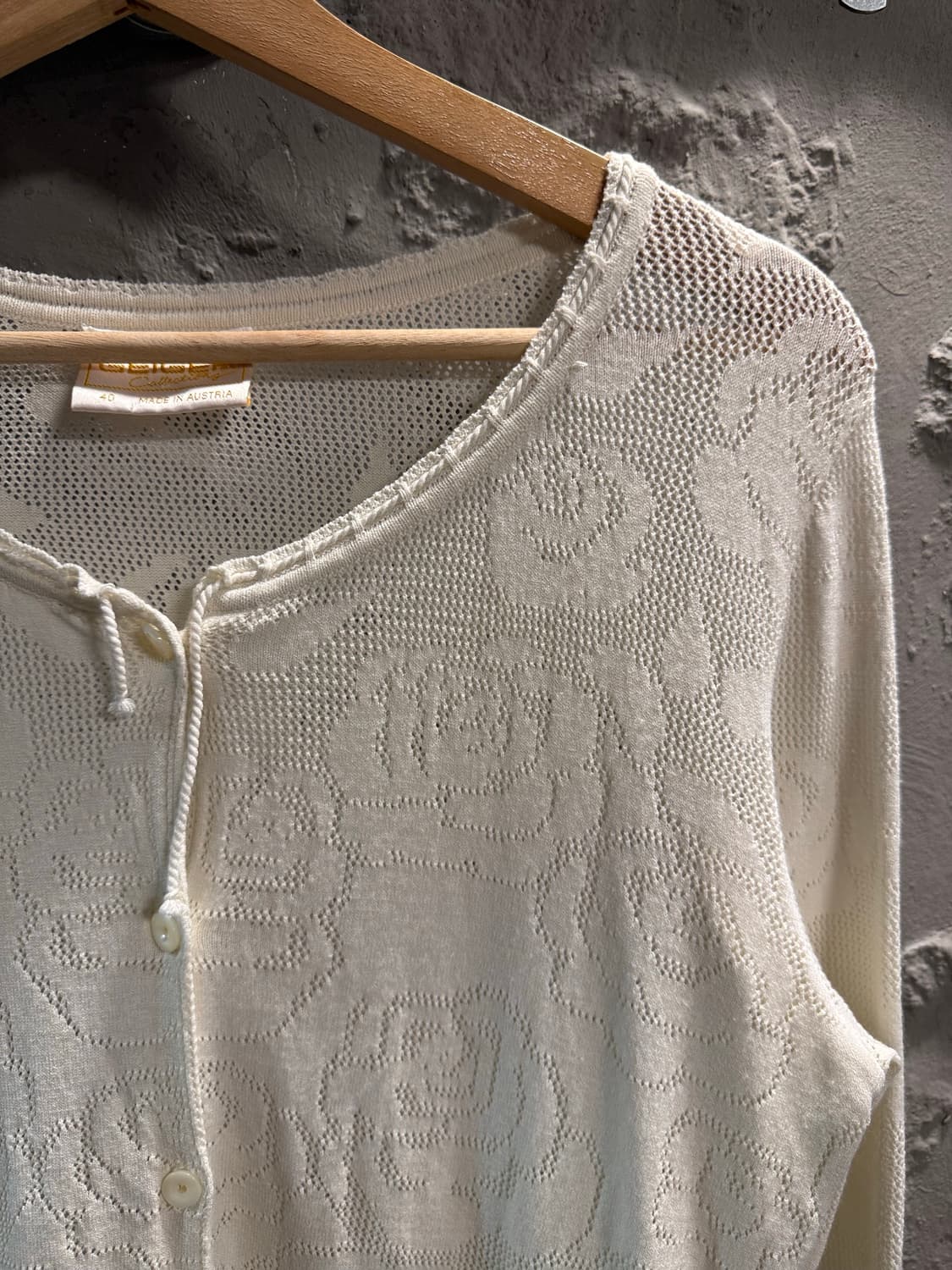 M 가이거 GEIGER 플로럴 자가드 코튼 가디건 아이보리 상품이미지3