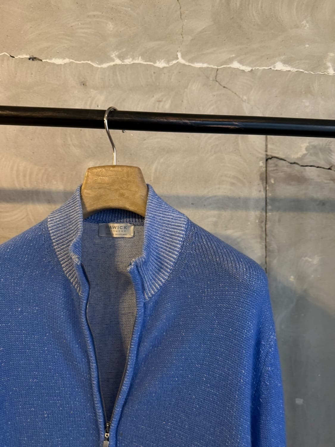 HAWICK 스코티쉬 캐시미어 짚업 니트 105 상품이미지3