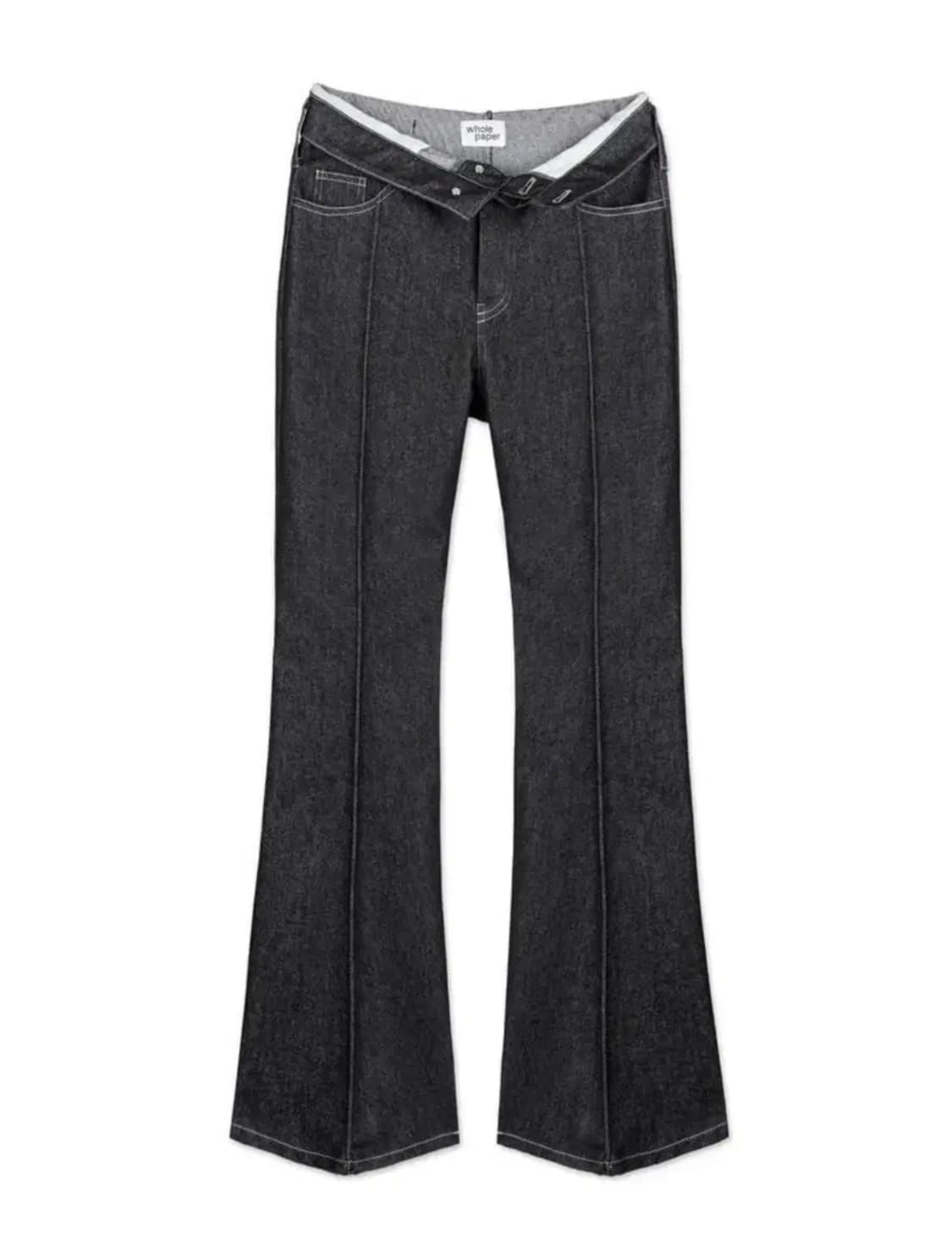 (새상품) 홀페이퍼 웨이스트 폴디드 데님 M사이즈 상품이미지5