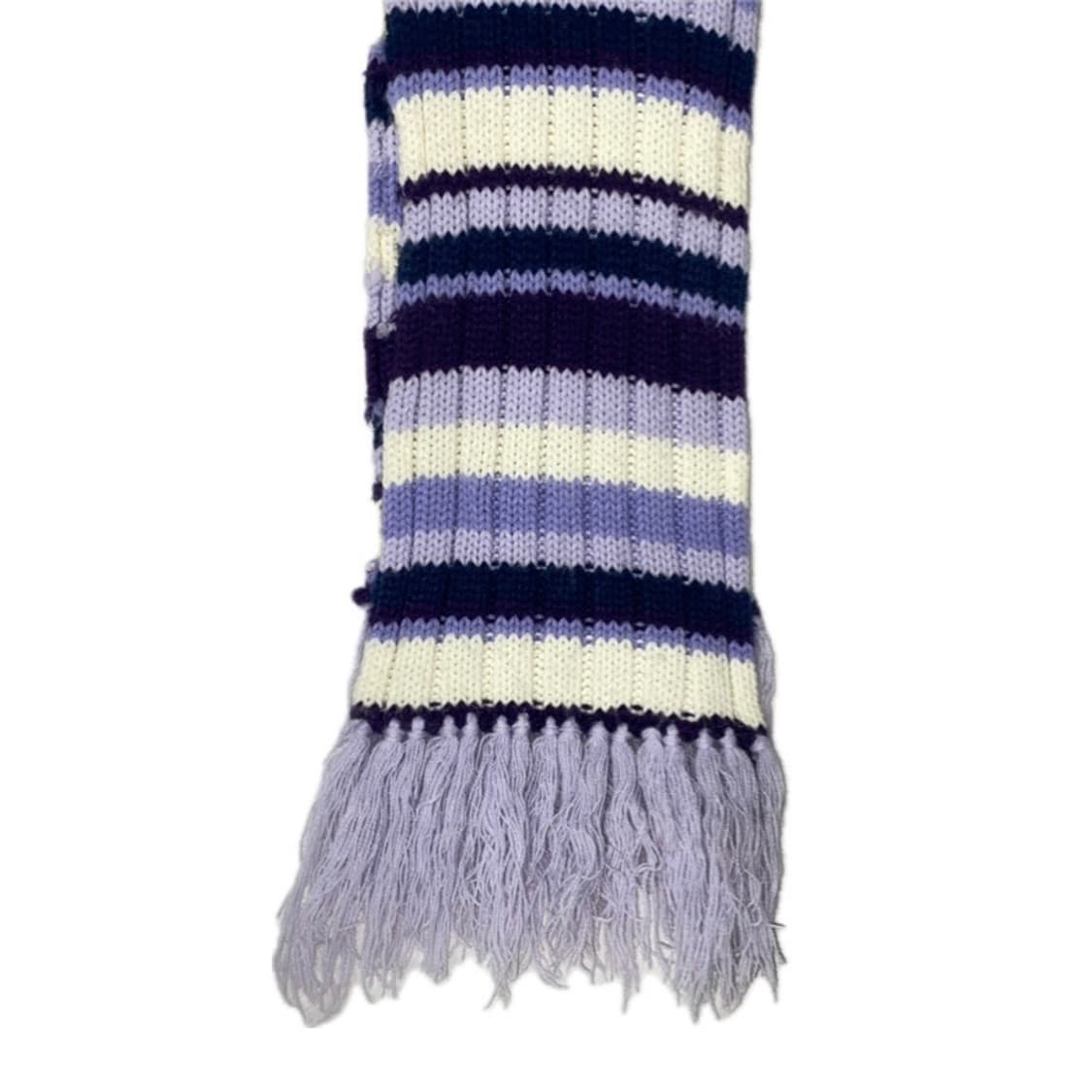 큐티 퍼플 톤 스트라이프 니트 머플러 상품이미지2