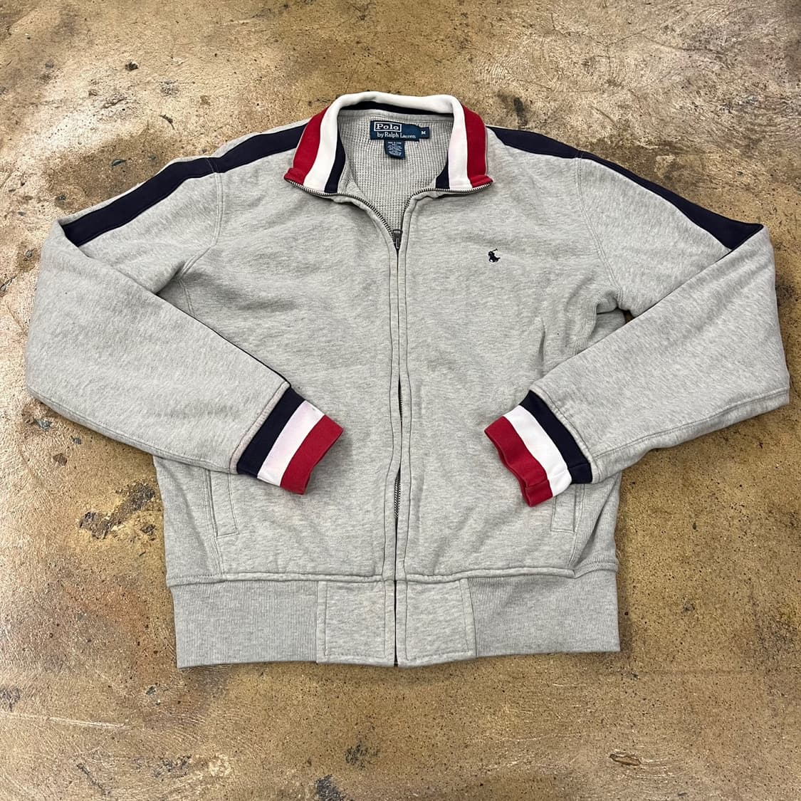 폴로 랄프로렌 그레이 트랙탑 코튼 면 집업  상품이미지2