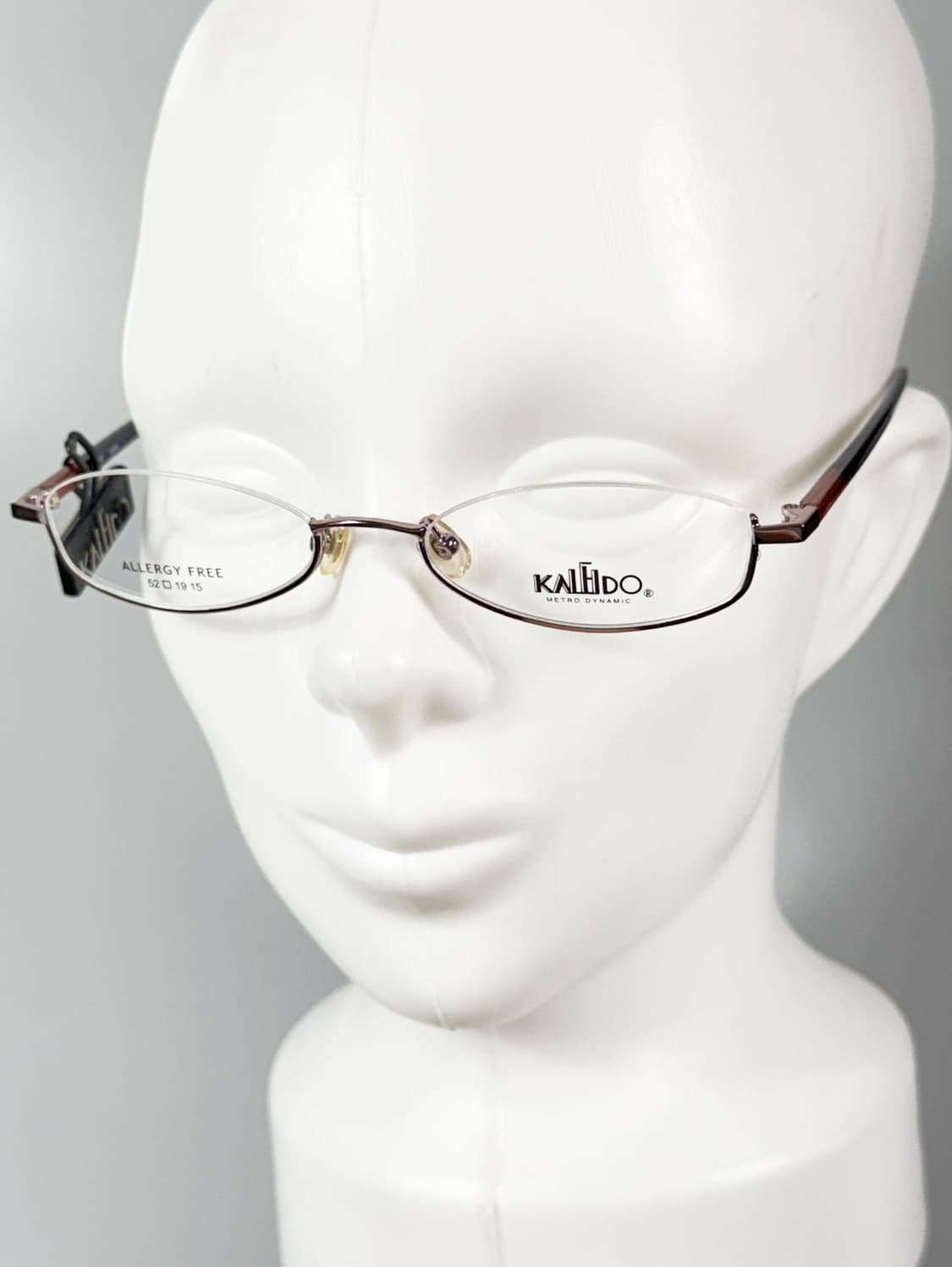 90s KALEIDO 스퀘어 하프 언더림 빈티지 안경 상품이미지8