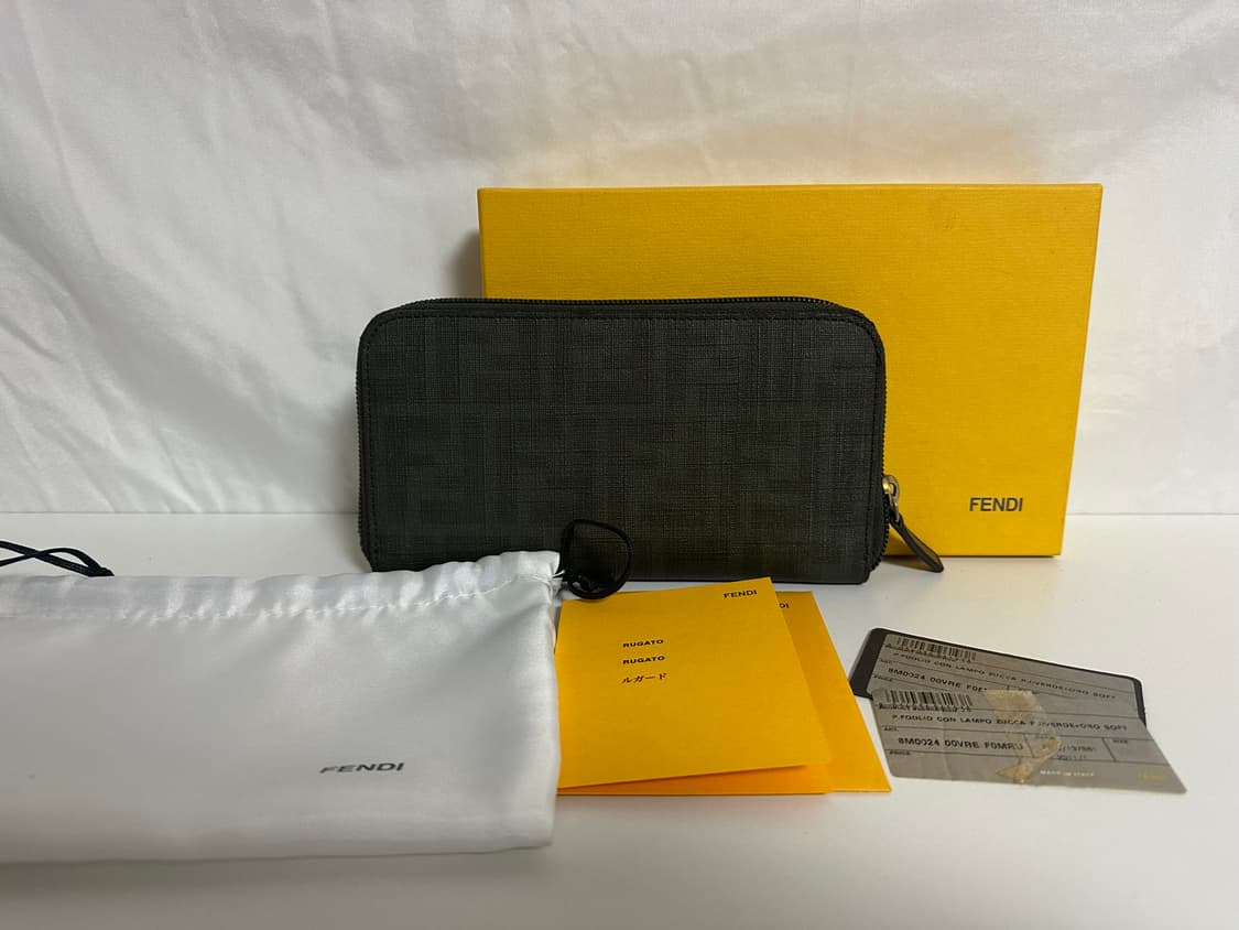 펜디 자카드 지퍼장지갑 올리브 (OS) 상품이미지1