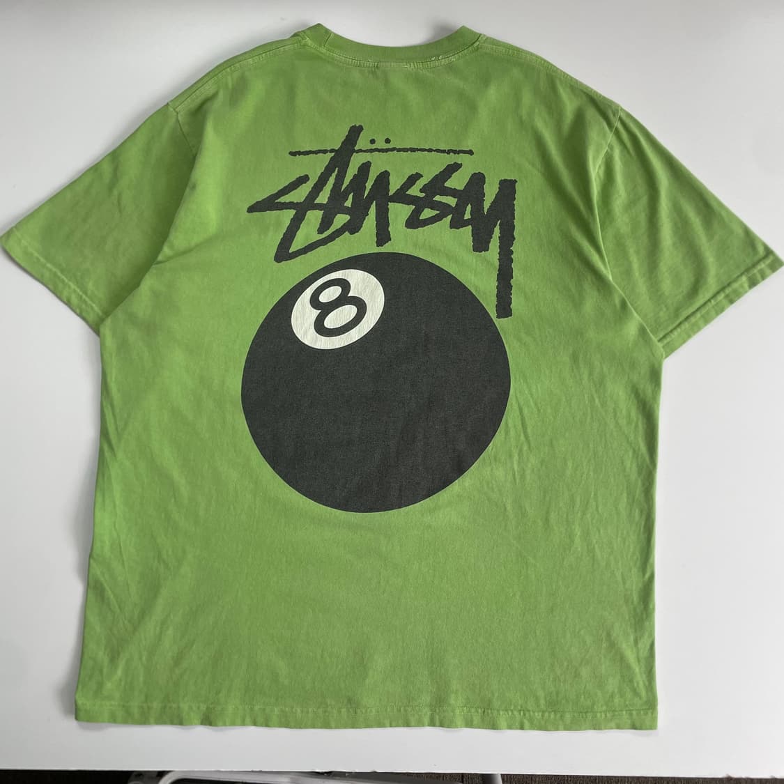 Stussy 스투시 그린 피그다이 8볼 반팔티 상품이미지5