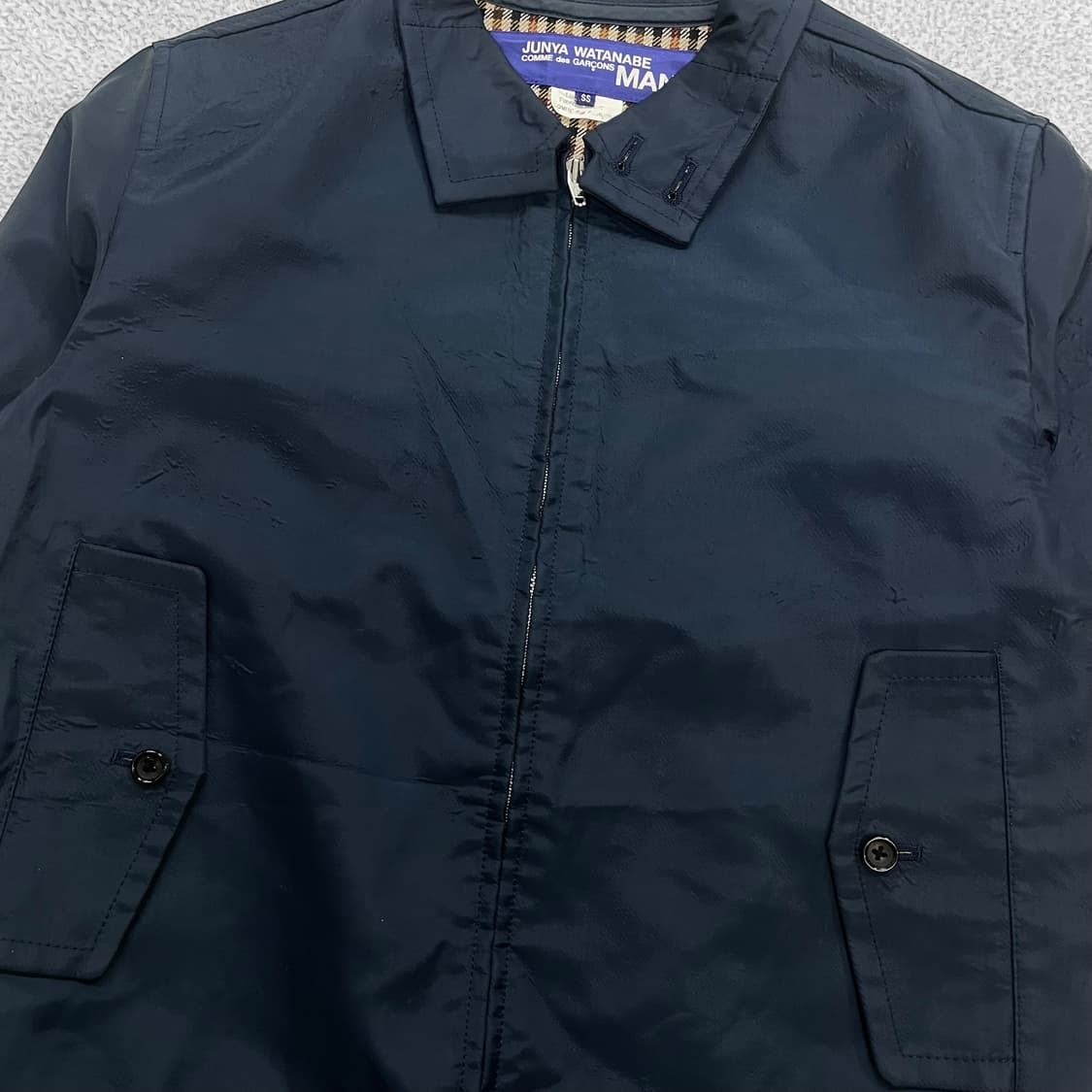 꼼데가르송 x 준야와타나베 해링턴 자켓 네이비 상품이미지5