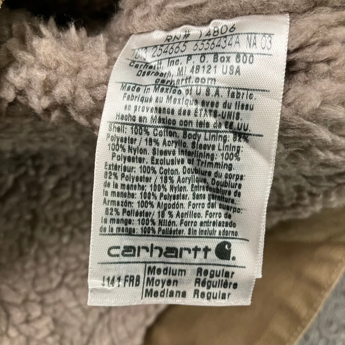 칼하트 J141 쉐르파 시에라 후드 자켓 M 상품이미지5