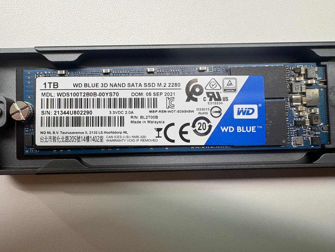 WD BLUE 3D NAND SATA SSD M.2 2280 1TB 상품이미지1