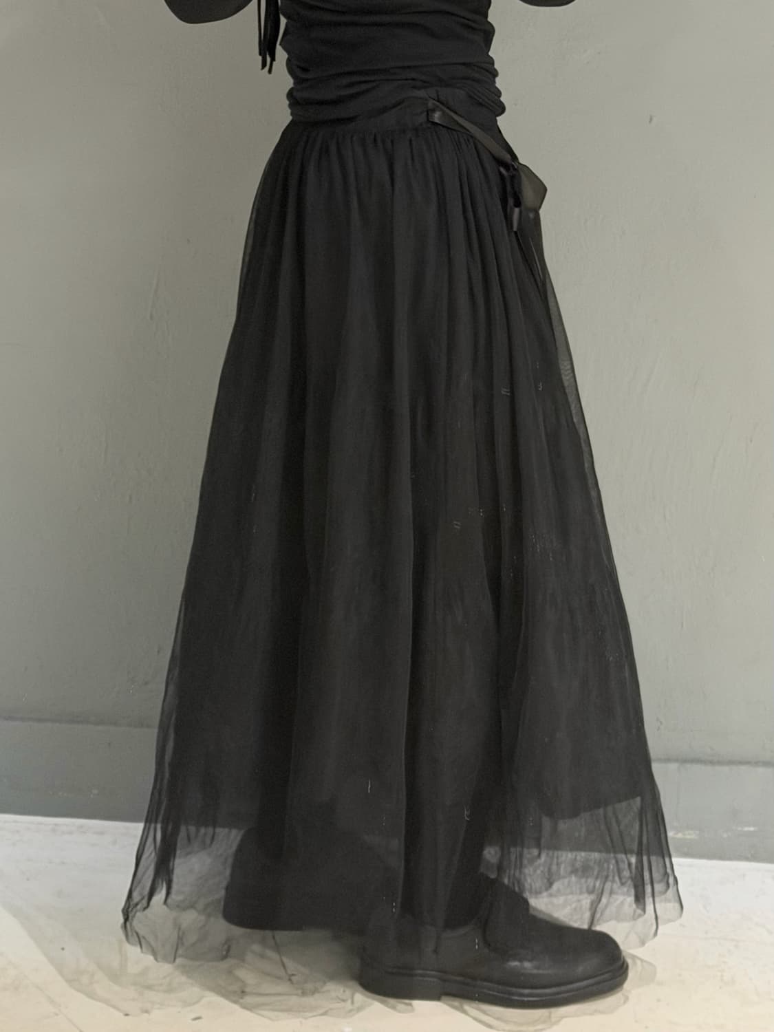 ribbon point sha long skirt 상품이미지3