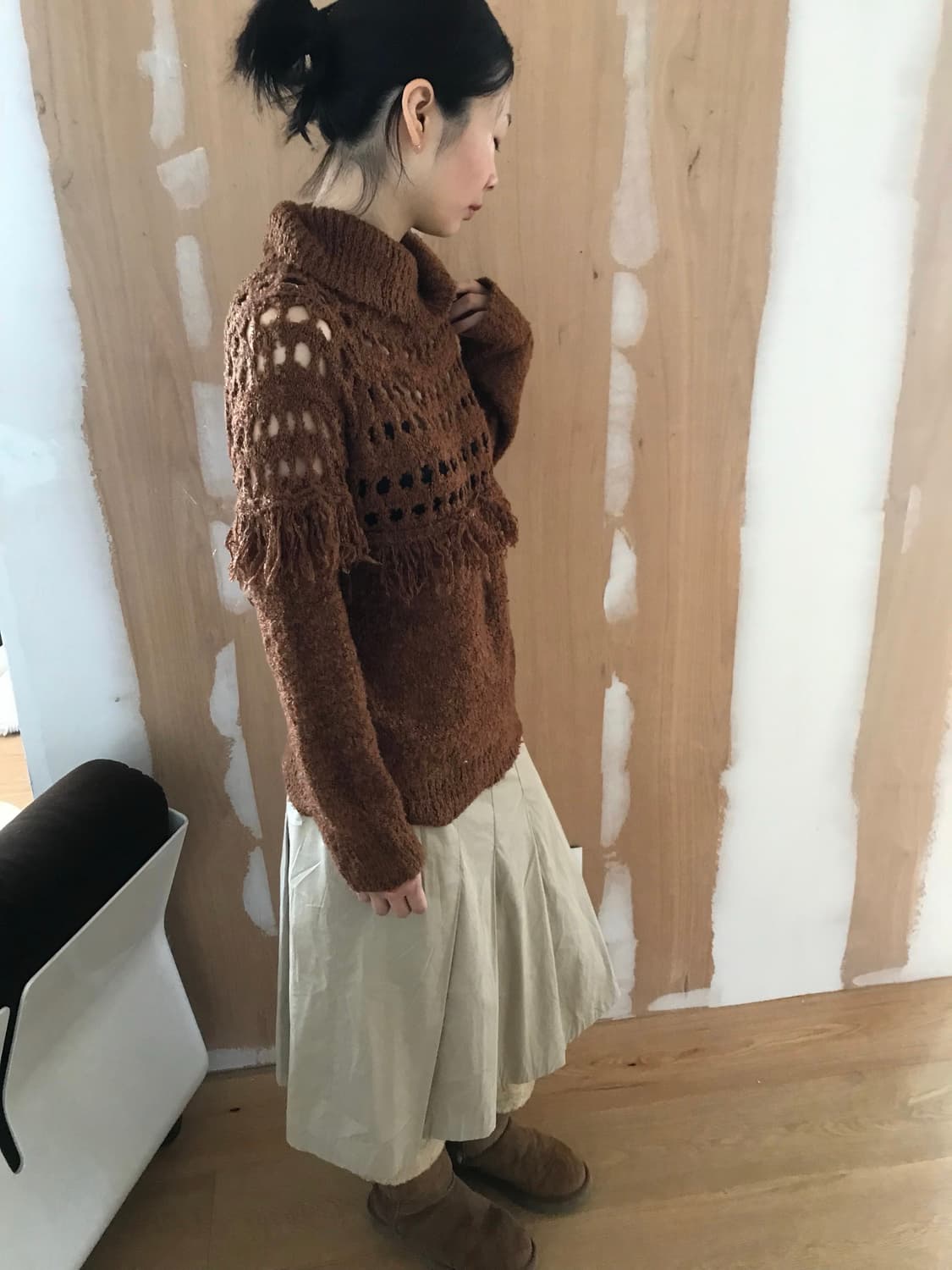 vintage brown tassel knit 상품이미지1