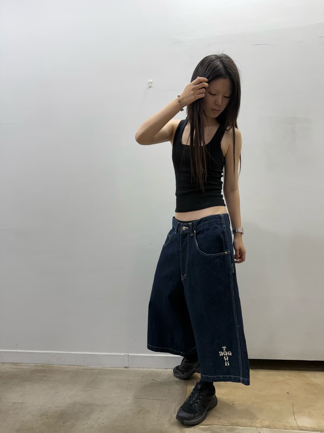 도그타운 데님 로고 버뮤다팬츠 상품이미지2