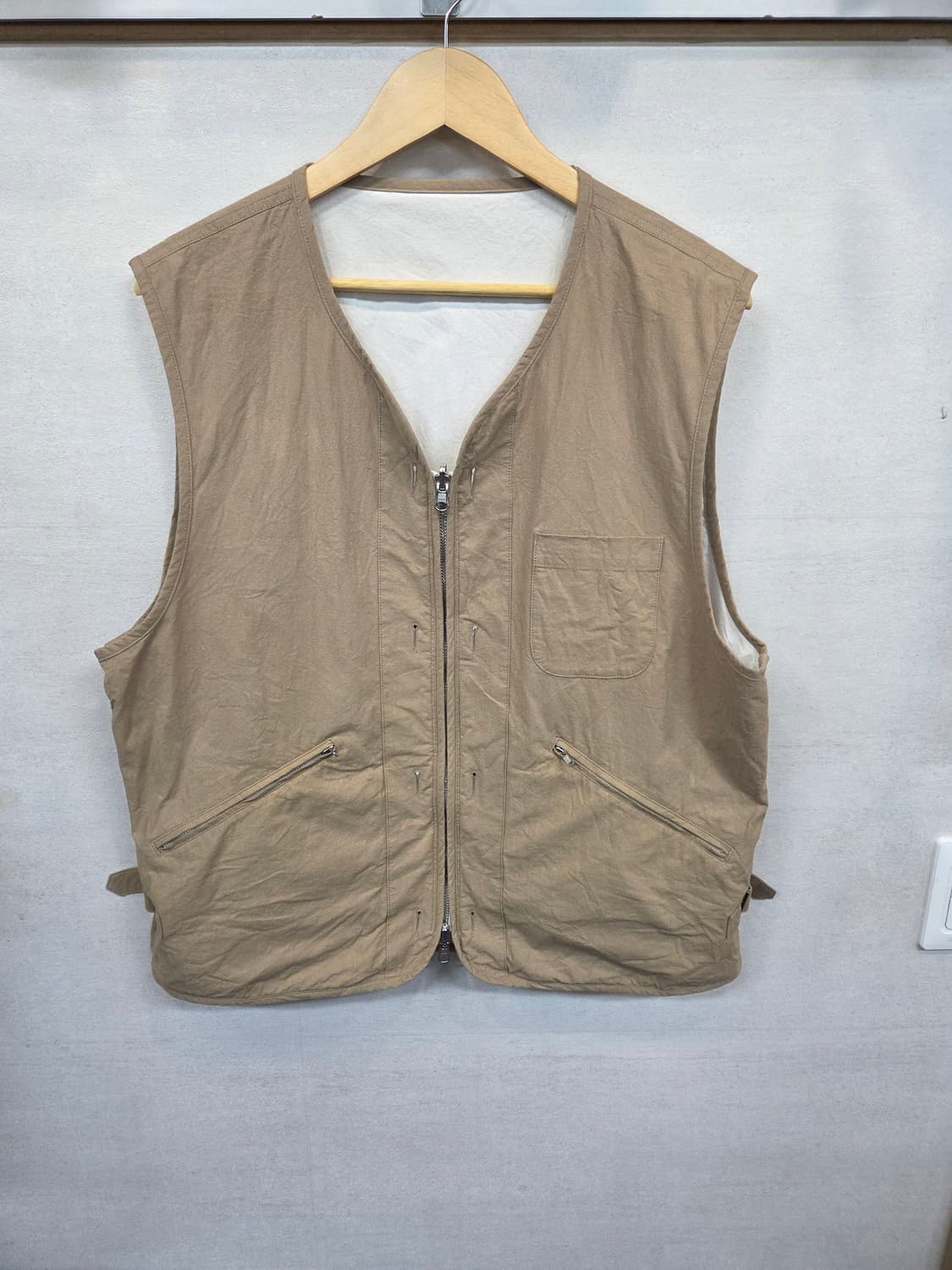 셔터 브러쉬드 리버시블 코튼 조끼 L 상품이미지1