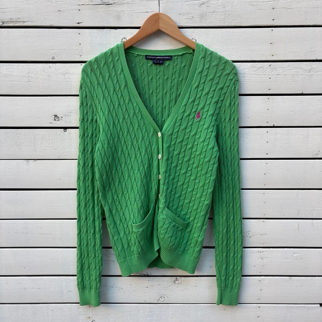 Polo 폴로 케이블 꽈배기 니트 가디건 상품이미지1