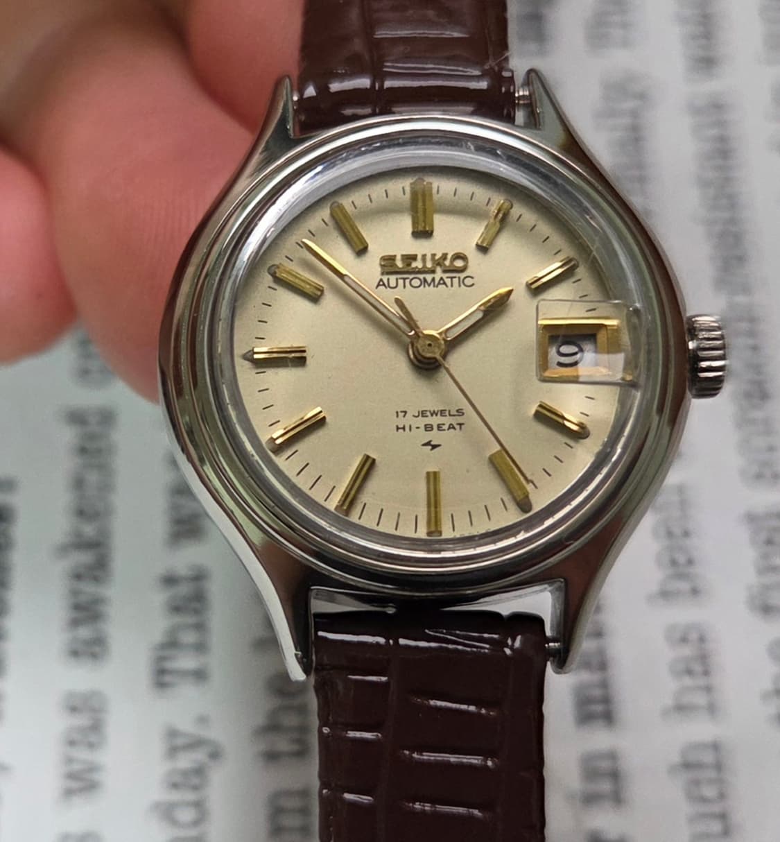 레어] 빈티지 세이코 고진동 하이비트 샴골판 여성용 오토매틱  상품이미지1