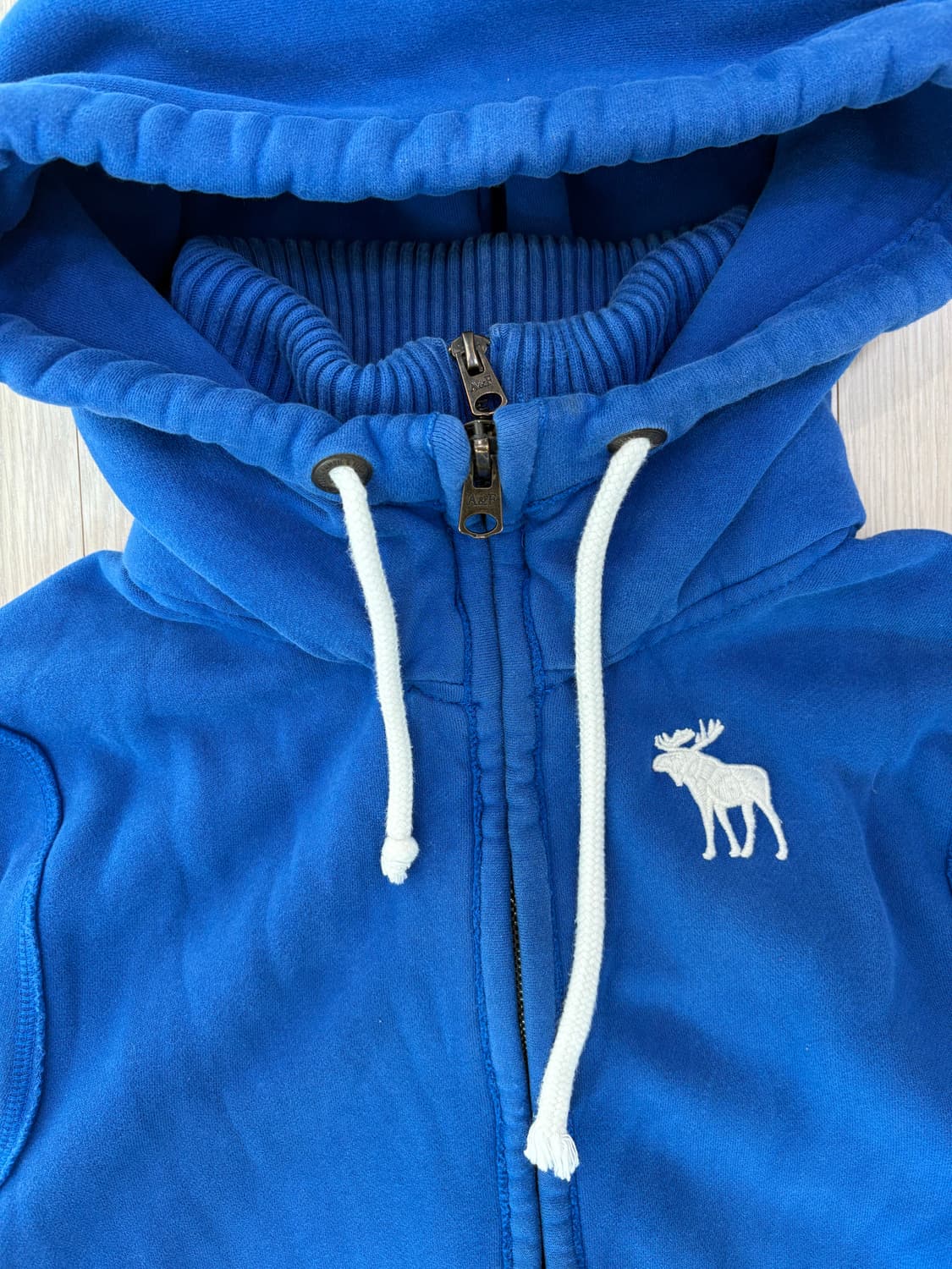아베크롬비 순록 로고 후드집업 블루 상품이미지3