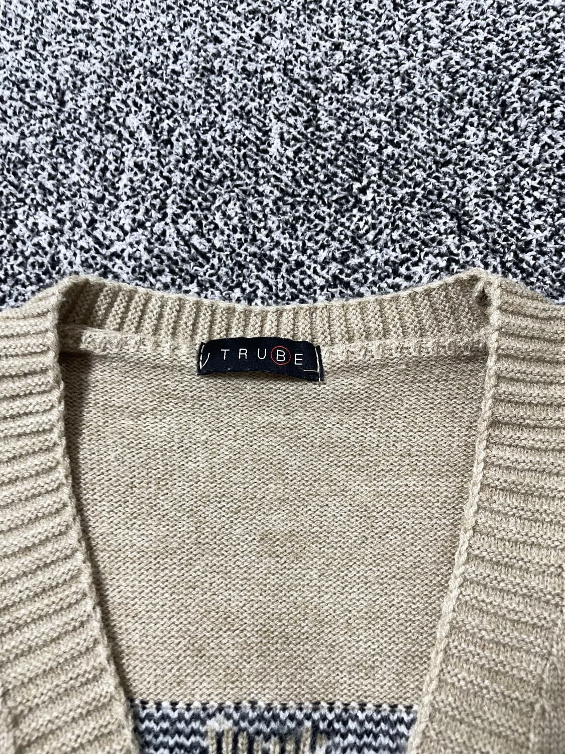 vinteちきゅ. TRUVER  네코 모리걸 니트 조끼 가디건 고양이 상품이미지3