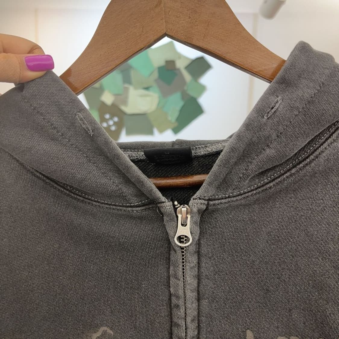 꼼파뇨 올드스쿨 빈티지 투웨이 크롭 후드 집업 M C06650 상품이미지7