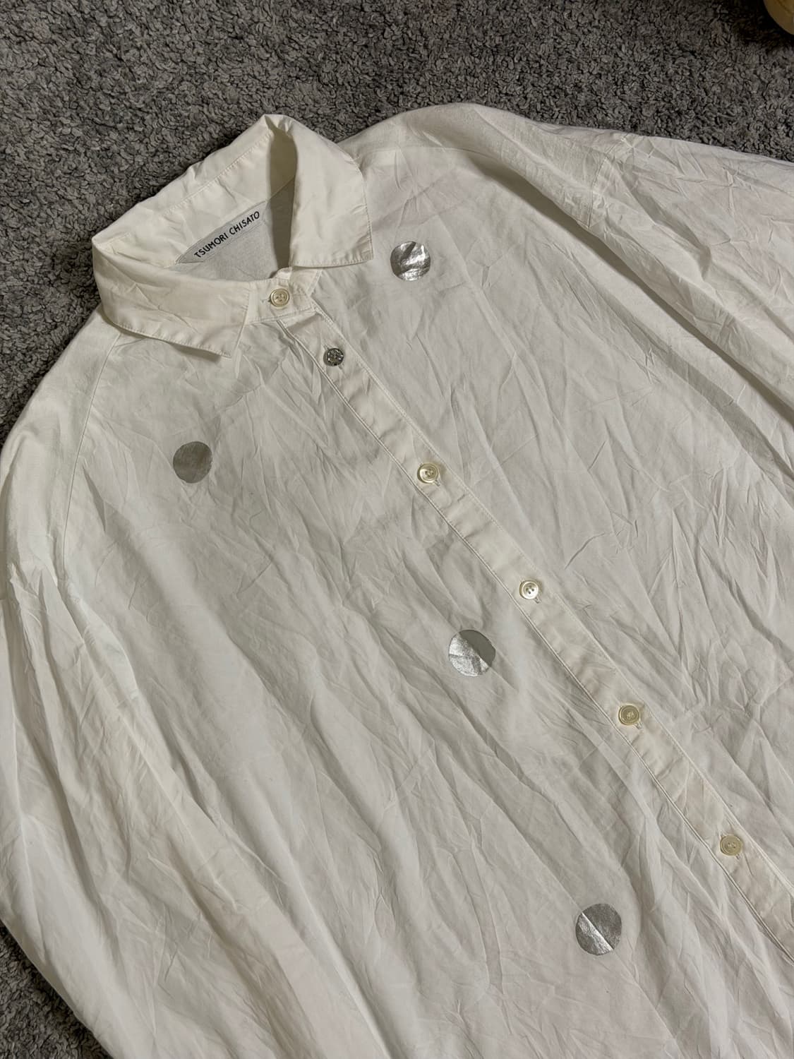 츠모리 치사토 도트 블라우스 셔츠 상품이미지3