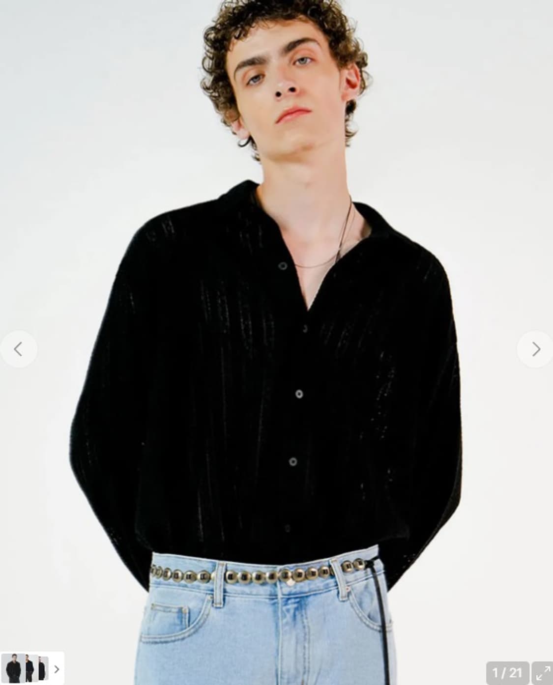 아노블리어 크로셰셔츠 상품이미지1