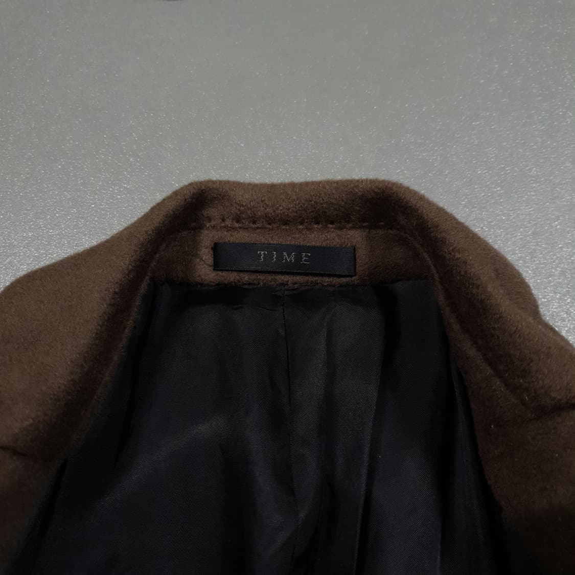 95) TIME 타임 옴므 캐시미어 울 싱글 버튼 코트 자켓 브라운 상품이미지6