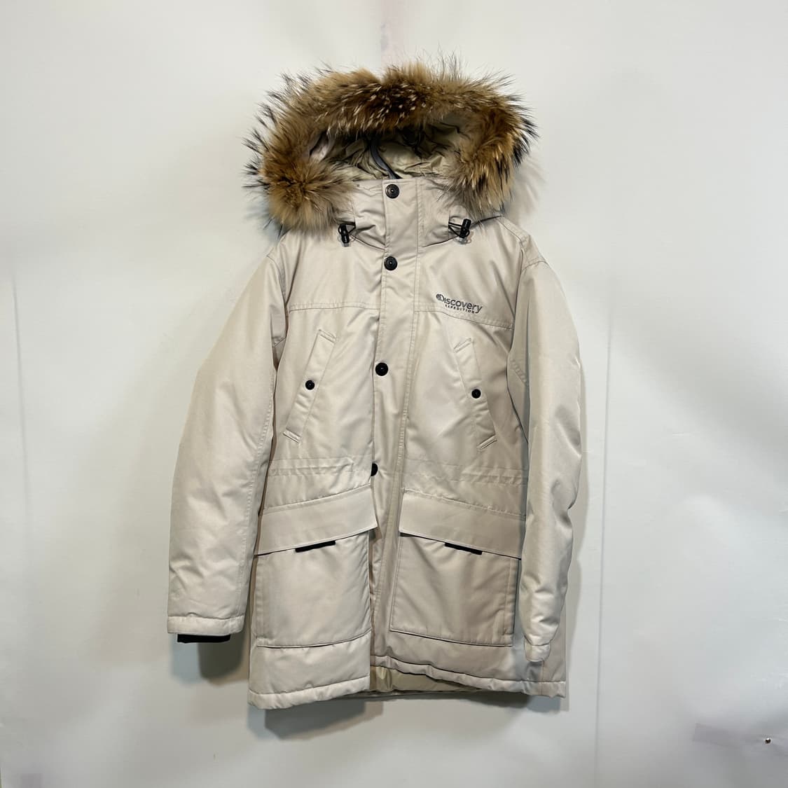디스커버리 여성 오리털 패딩 95 베이지 상태최상 상품이미지1