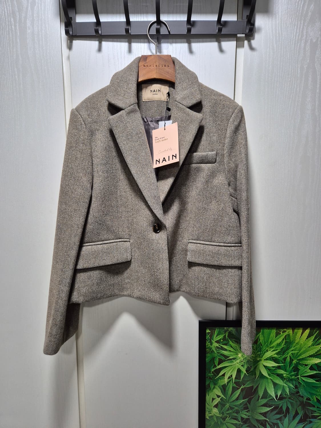 (타임세일)(새상품)NAIN 헤링본 크롭 자켓 상품이미지1